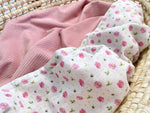 Velvet blanket - coral pink
