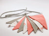Pink cloudy bunting flags