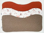 Brown forest animals SET OF 3 burp rags