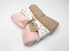 Soft pink meadow SET OF 3 burp rags