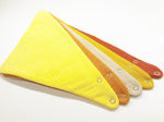 Yellow SET OF 5 bandana bibs