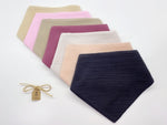Pink/ gray colour SET OF 7 bandana bibs